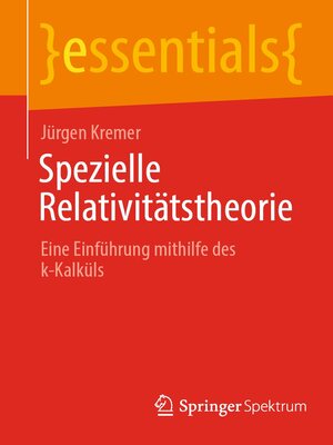 cover image of Spezielle Relativitätstheorie